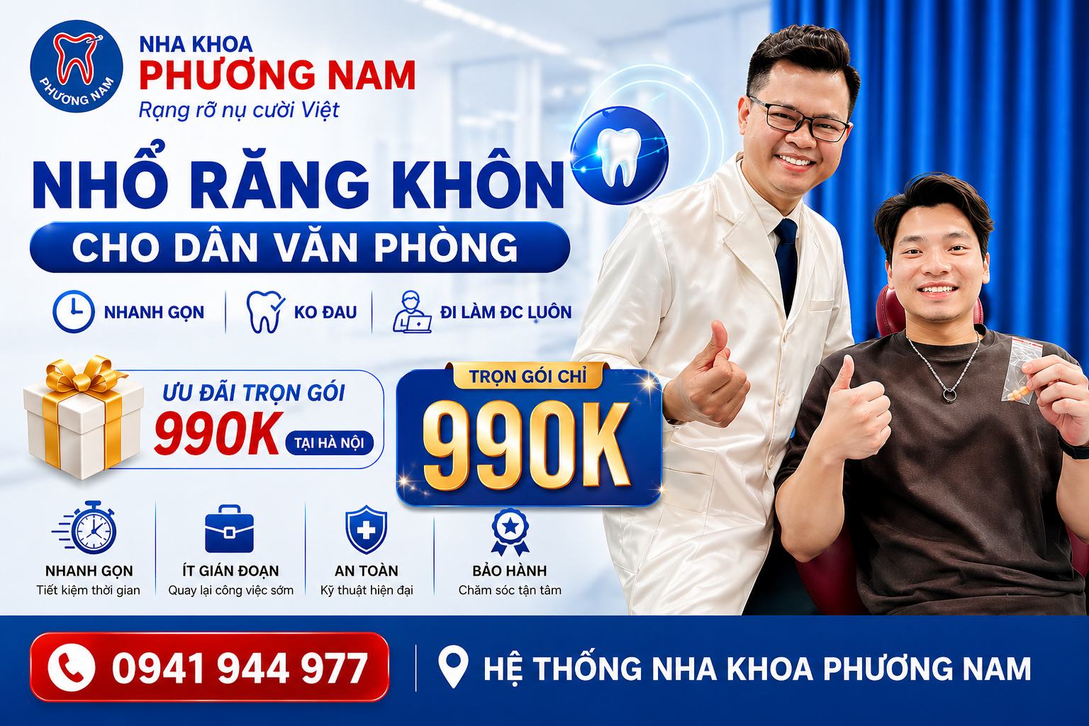 Nhổ răng khôn cho dân văn phòng tại Hà Nội
